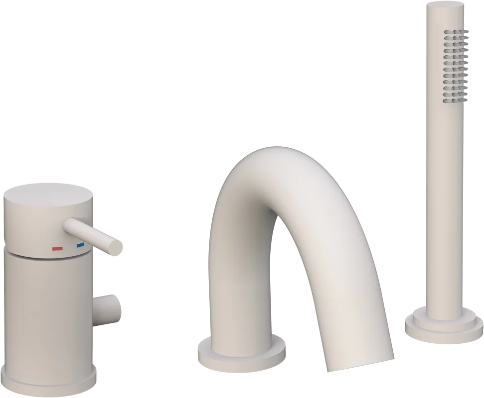 Смеситель на борт ванны Paffoni Light LIG047BO, бeлый Sancos — официальный сайт