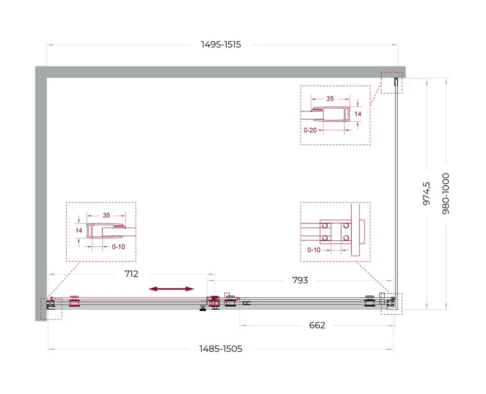 Душевой уголок BelBagno Soft Close-2 AH-1-150/100-C-Cr профиль хром Sancos — официальный сайт