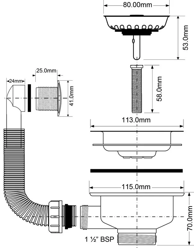 Слив-перелив McAlpine OF2-113S Sancos — официальный сайт