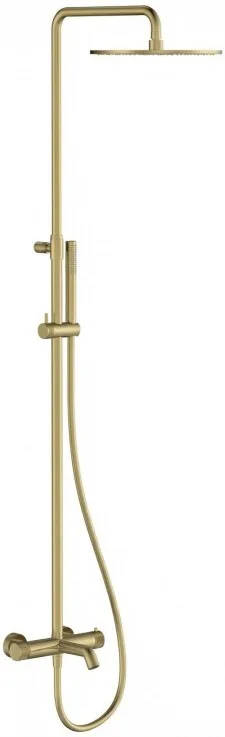 Душевая стойка Splendy Relax P RP208ZTR30C1GM, термостат, с изливом, брашированное золото Sancos — официальный сайт