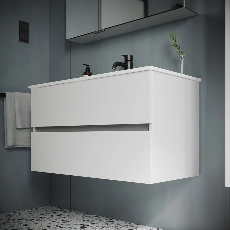 Тумба с раковиной Sancos Urban 100 см белый глянец Sancos — официальный сайт
