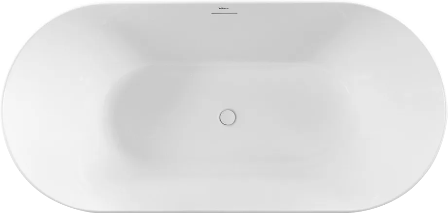 Акриловая ванна BelBagno BB413 170x80 см, отдельностоящая, белая матовая, овальная, со сливом-перели Sancos — официальный сайт