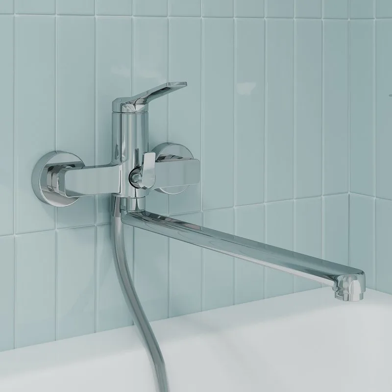 Смеситель с длинным изливом для ванны IDDIS Parker PARSB02i10WA, глянцевый хром Sancos — официальный сайт