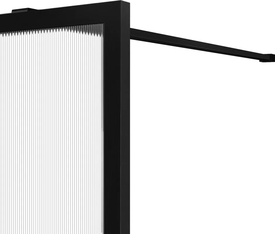 Душевая перегородка Vincea Walk-in HP Art VSW-1HP100FLB 100 см, профиль матовый черный, стекло рифле Sancos — официальный сайт