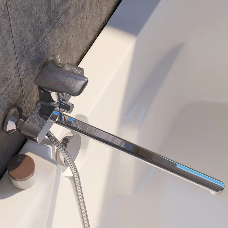Смеситель с длинным изливом для ванны IDDIS Stone STOSB00i10WA Sancos — официальный сайт