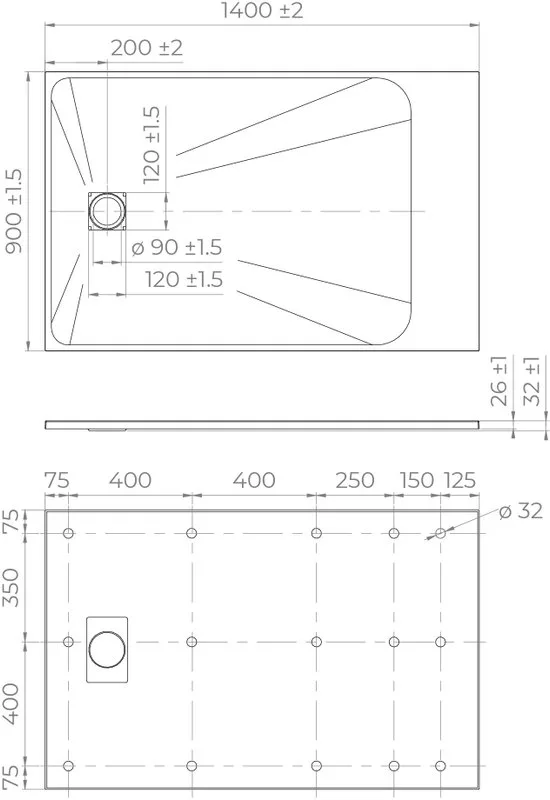 Поддон для душа RGW TSS W 140x90 Sancos — официальный сайт