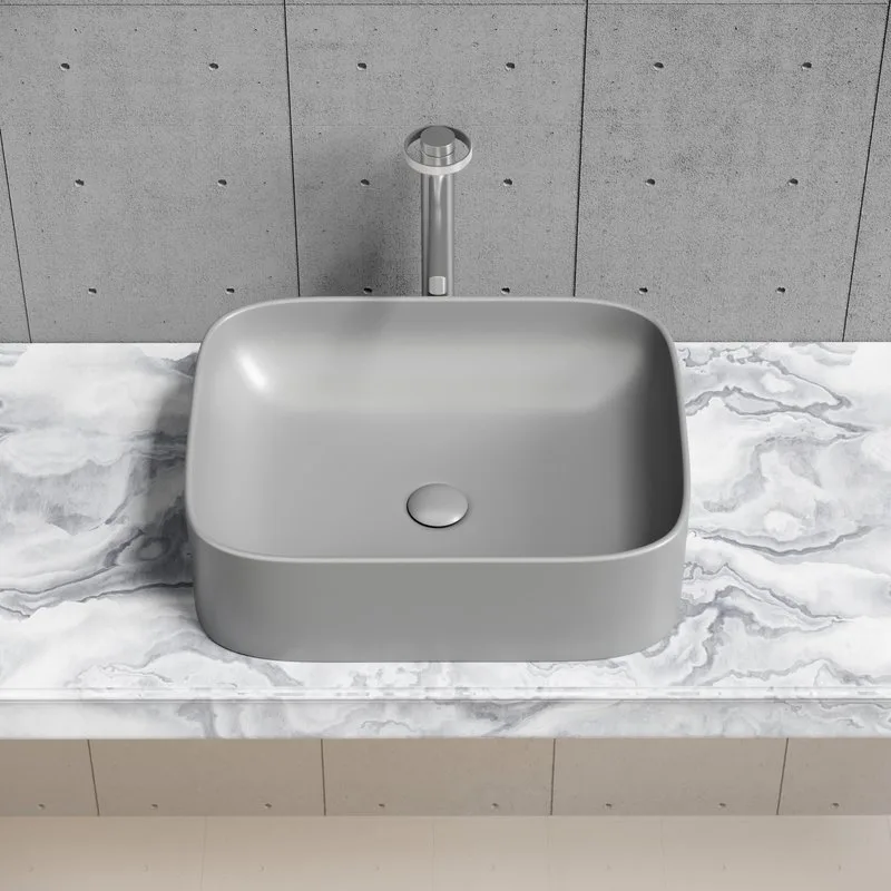 Накладная раковина Ceramicanova Element CN6052MH антрацит матовая Sancos — официальный сайт