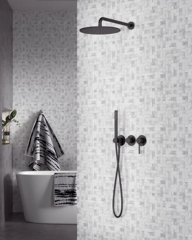 Душевой комплект Timo Saona SX-2349/03SM, С ВНУТРЕННЕЙ ЧАСТЬЮ, черный Sancos — официальный сайт