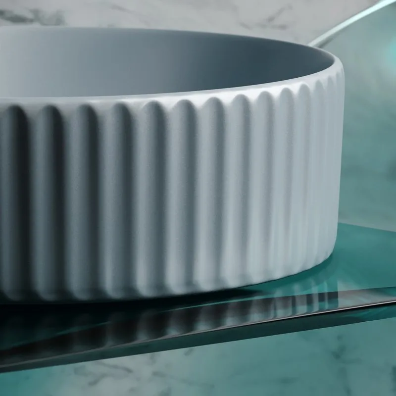 Накладная раковина Ceramicanova Element CN6057MHL серо-голубая матовая Sancos — официальный сайт