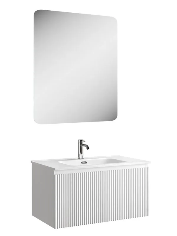 Тумба под раковину Sancos Snob R 1.0 80 подвесная Bianco (белый), SNR1.080W Sancos — официальный сайт