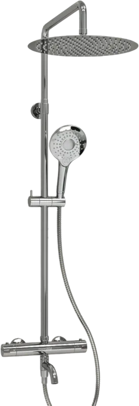 Душевая стойка Wasserkraft Berkel A188.116.101.010.CH Thermo, с термостатом, хром Sancos — официальный сайт