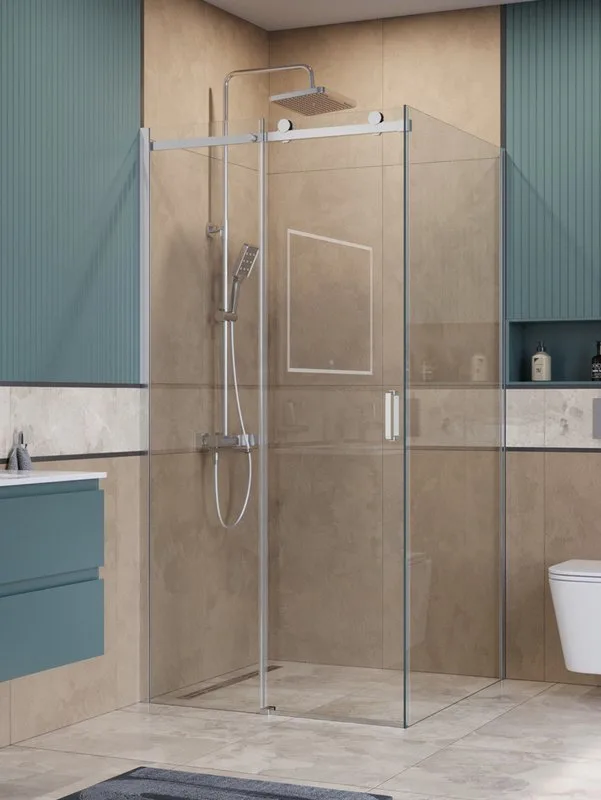 Душевой уголок BelBagno Soft Close-2 A-1-100-C-Cr профиль хром Sancos — официальный сайт