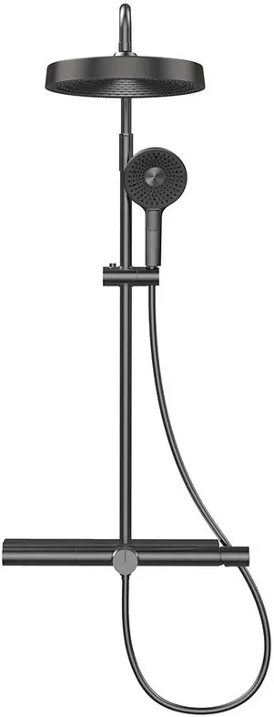 Душевая стойка AQUAme AQM8010B, черный матовый Sancos — официальный сайт