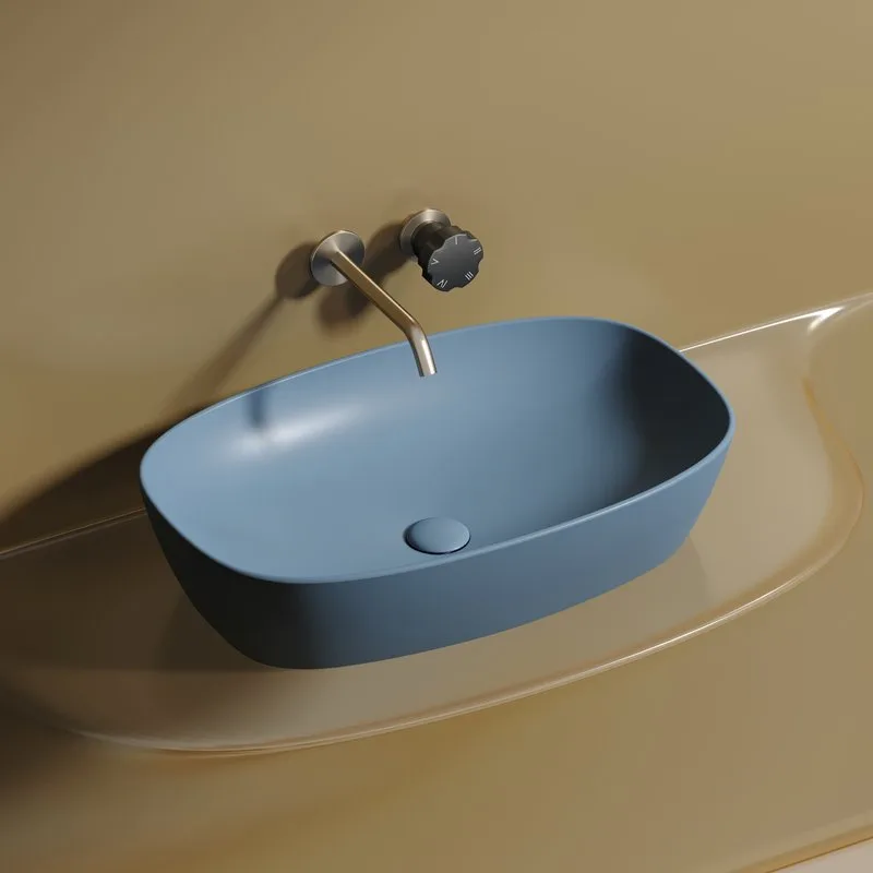 Накладная раковина Ceramicanova Element CN6049ML голубая матовая Sancos — официальный сайт