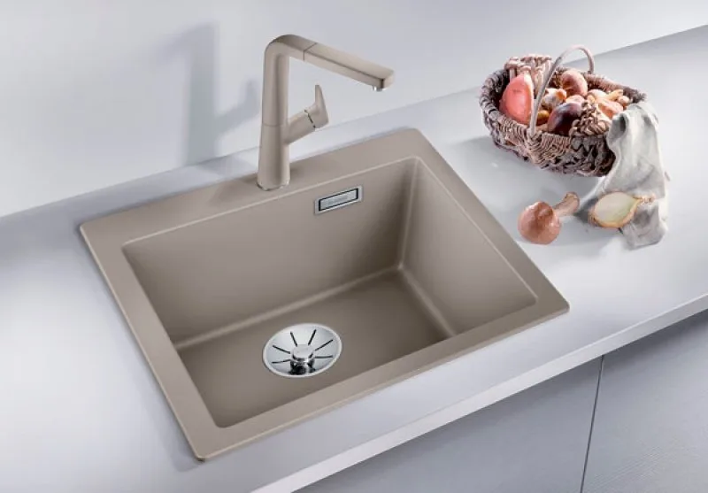 Мойка кухонная Blanco Pleon 6 серый беж Sancos — официальный сайт