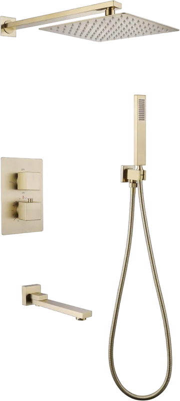 Душевой комплект Abber Daheim AF8250G, С ВНУТРЕННЕЙ ЧАСТЬЮ, золото матовое Sancos — официальный сайт