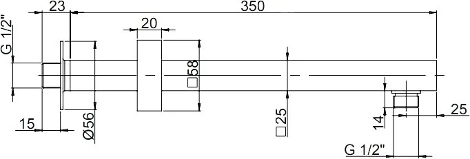 Кронштейн для верхнего душа Paini 50PZ745QQ35 Sancos — официальный сайт