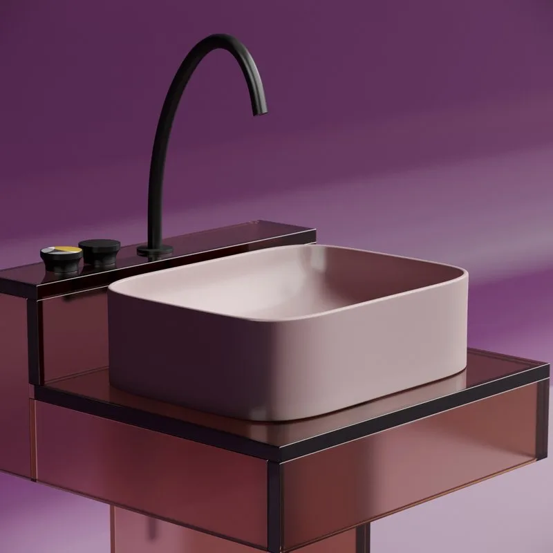 Накладная раковина Ceramicanova Element CN6052MP розовая матовая Sancos — официальный сайт