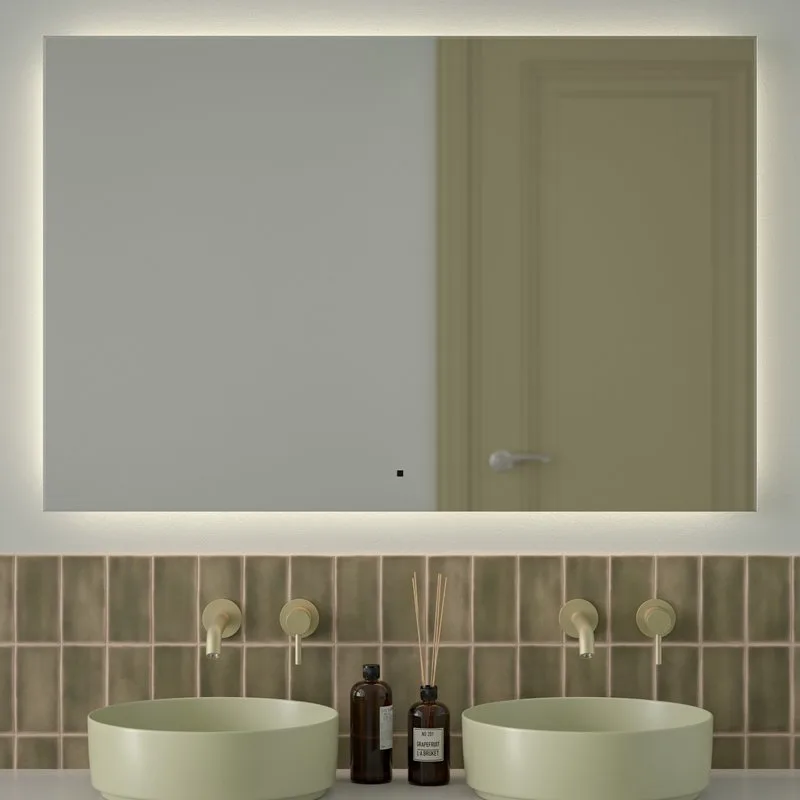Зеркало Defesto Glow DF 2510RH 120х80 с LED-подсветкой, 4500 K, инфракрасный выключатель