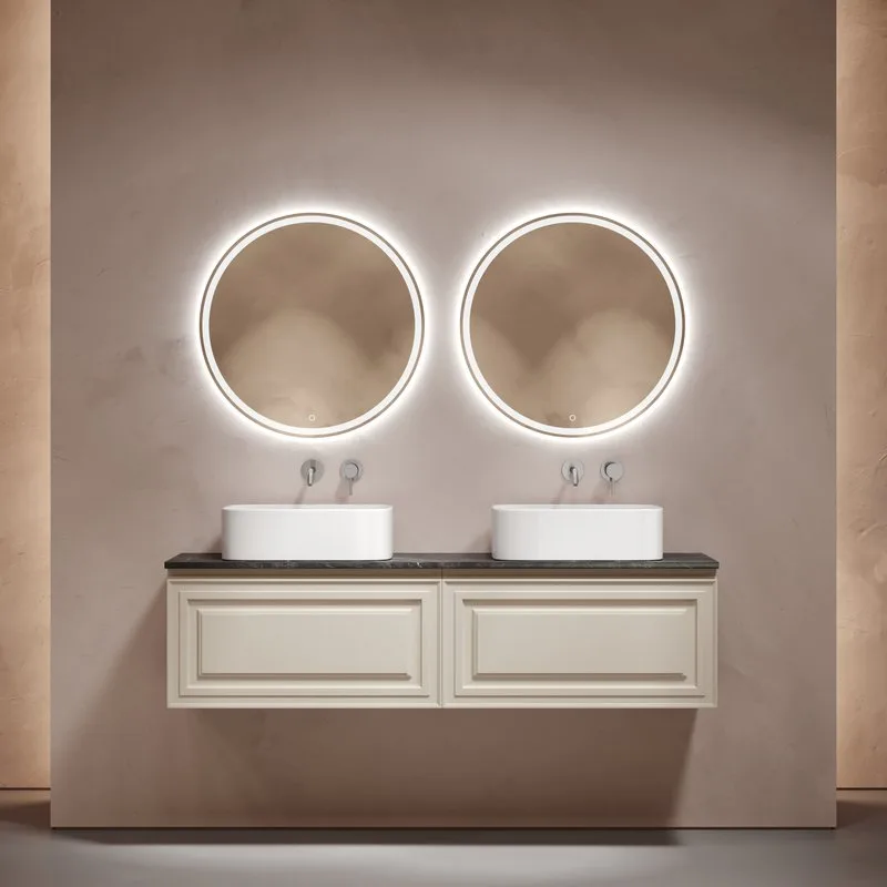 Тумба с раковиной Sancos Very 160 beige soft, столешница черный мрамор TT160A1, раковина CN6052 Sancos — официальный сайт