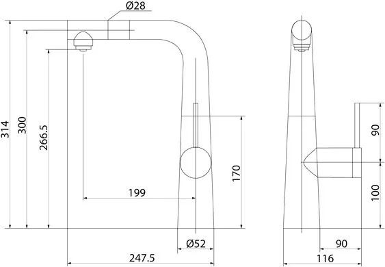Смеситель для кухни IDDIS Pure PURBLPFi05 черный Sancos — официальный сайт