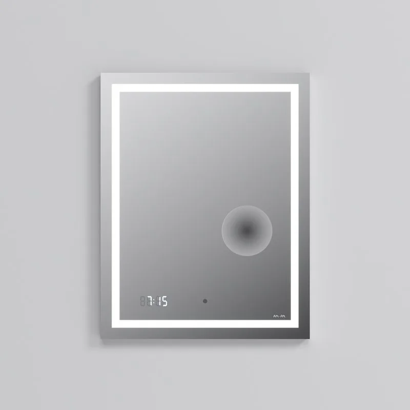 Зеркало AM.PM Gem 55 с LED-подсветкой, часами и косметическим зеркалом Sancos — официальный сайт