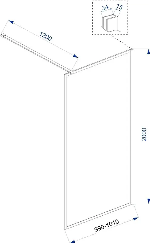 Душевая перегородка Veconi Korato KR80-100-01-C8 100 см Sancos — официальный сайт