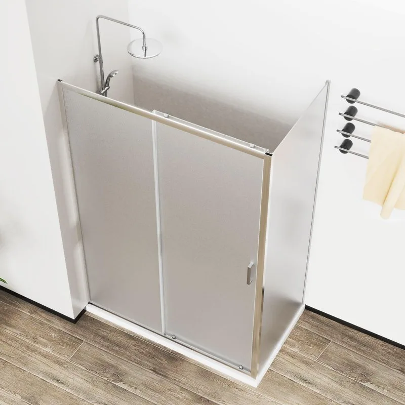 Душевой уголок Vincea City VSR-5CT9012MT 120х90 см, профиль хром, стекло текстурное Sancos — официальный сайт