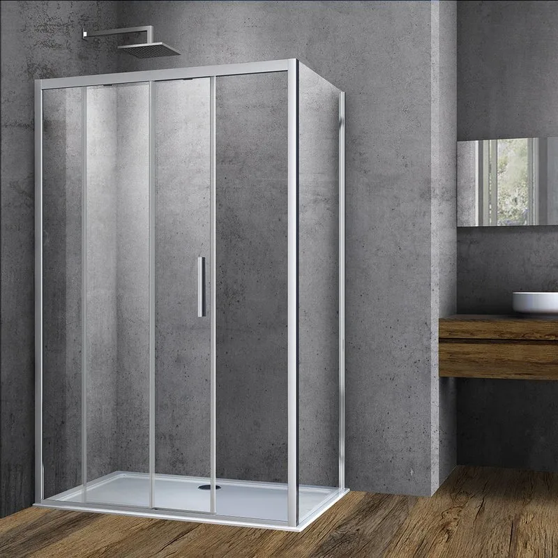 Душевой уголок Vincea Soft VSR-3SO1013CL 130х100 см, профиль хром Sancos — официальный сайт