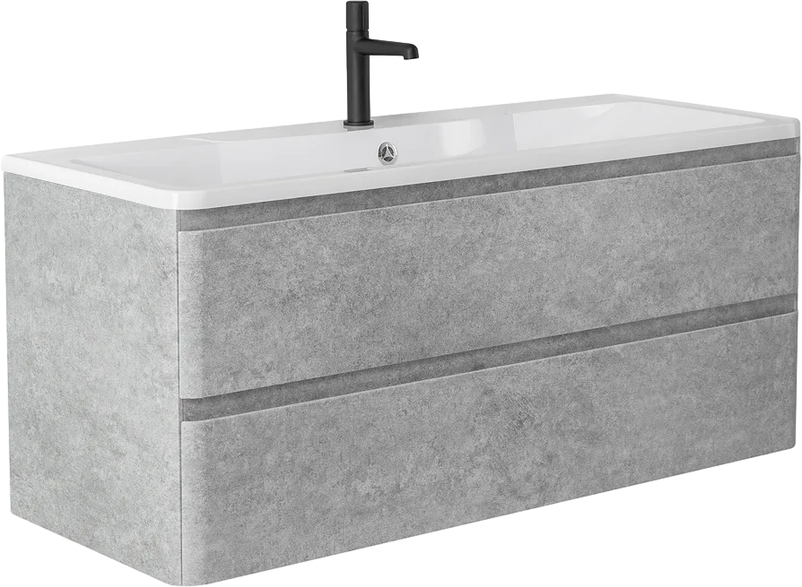 Тумба под раковину без столешницы BelBagno Albano 120 подвесная, cemento verona grigio Sancos — официальный сайт