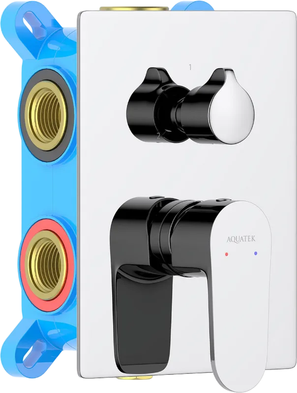 Встраиваемый смеситель AQUATEK Оберон AQ1247CR С ВНУТРЕННЕЙ ЧАСТЬЮ, 3 режима, хром Sancos — официальный сайт