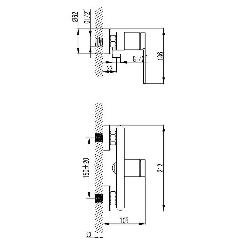 Смеситель для душа с душевым гарнитуром, Хром, AQUAme Asti AQM6413CR Sancos — официальный сайт
