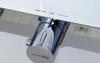 Душевая стойка Wasserkraft Thermo A11301, хром Sancos — официальный сайт