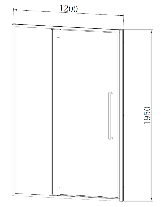 Душевая дверь в нишу Vincea Slim-N VDP-4SN120CLB 120x195, профиль черный матовый Sancos — официальный сайт