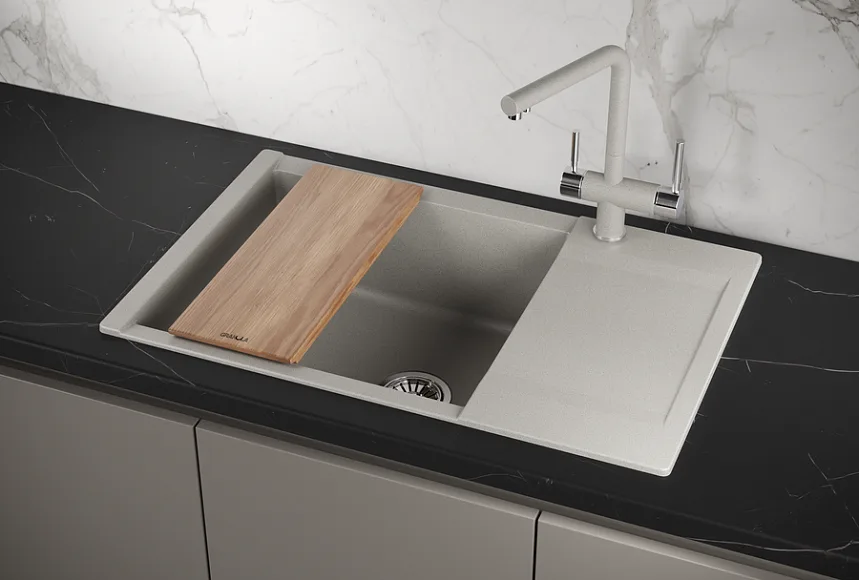 Мойка кухонная Granula Estetica 7807, базальт Sancos — официальный сайт
