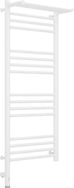 Полотенцесушитель электрический Сунержа Богема 3.0 100х40 с полкой, белый, L Sancos — Оригинал