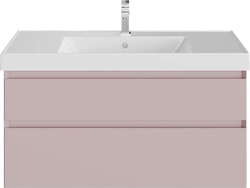 Тумба под раковину без столешницы KERAMA MARAZZI Cubo 100 подвесная, мальва матовая Sancos — официальный сайт