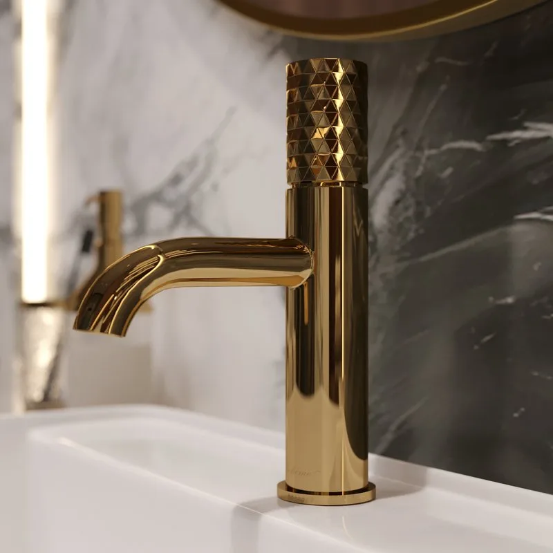 Смеситель для раковины Boheme Stick 121-GG gold diamond gold Sancos — официальный сайт