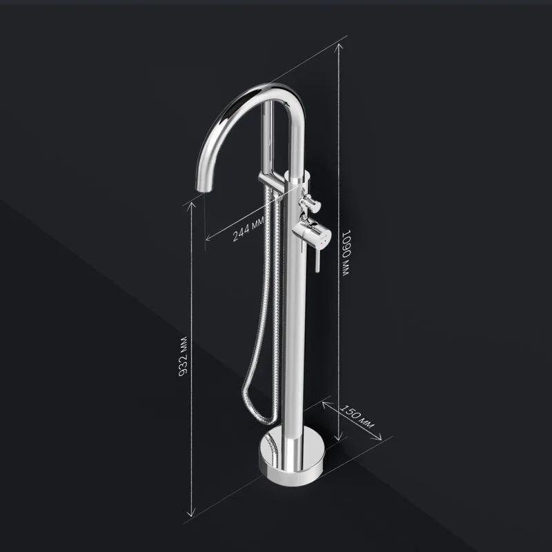 Напольный смеситель для ванны с душем AM.PM Sense F7514100 Sancos — официальный сайт