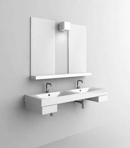 Раковина Kerasan Cento 3536 140 см, двойная Sancos — официальный сайт