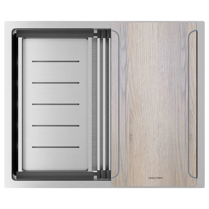 Мойка кухонная Paulmark Next-Multi Sink 54 UNI PM785445-L-BS брашированная нержавеющая сталь Sancos — официальный сайт