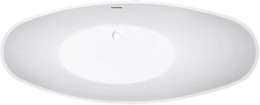 Акриловая ванна Abber AB9233 185x80 см, отдельностоящая, белая, овальная, с каркасом, со сливом-пере Sancos — официальный сайт