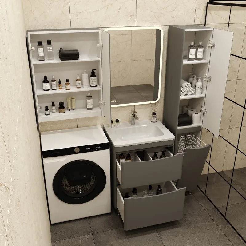 Тумба под раковину без столешницы Style Line Бергамо Мини 60 Люкс Plus напольная, антискрейтч серая