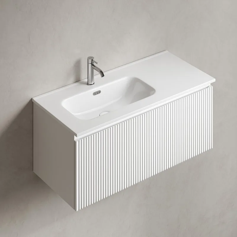 Тумба под раковину Sancos Snob R 1.0 100 подвесная Bianco (белый), SNR1.0100LW Sancos — официальный сайт