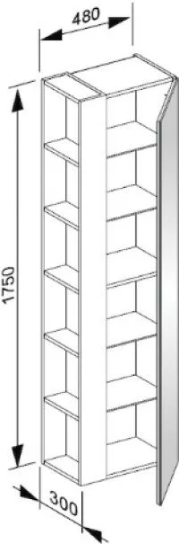 Шкаф-пенал для ванной Keuco Plan 32931 инокс R Sancos — официальный сайт