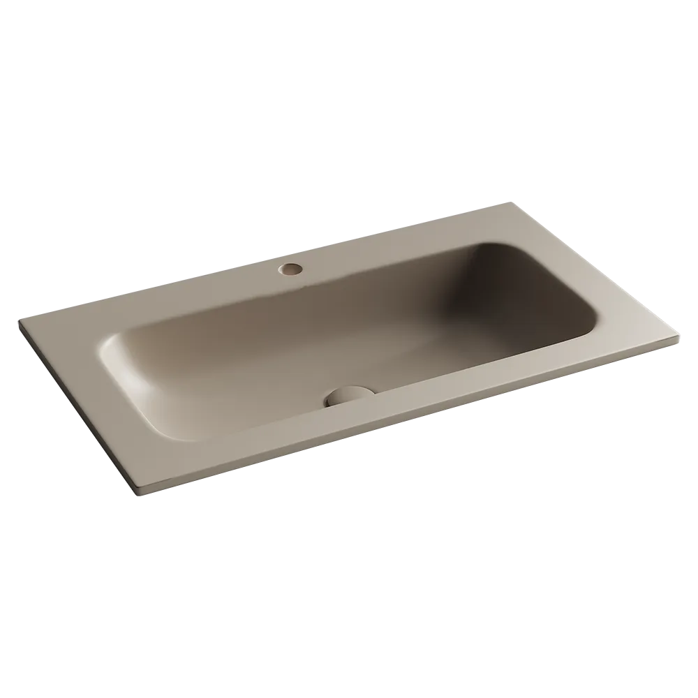 Мебельная раковина Ceramicanova Grace прямоугольная капучино матовый 81 см CN7012MC Sancos — официальный сайт