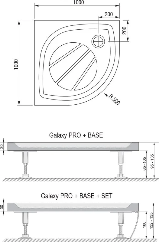 Поддон для душа Ravak Galaxy Pro Elipso Pro-100 с сифоном Sancos — официальный сайт