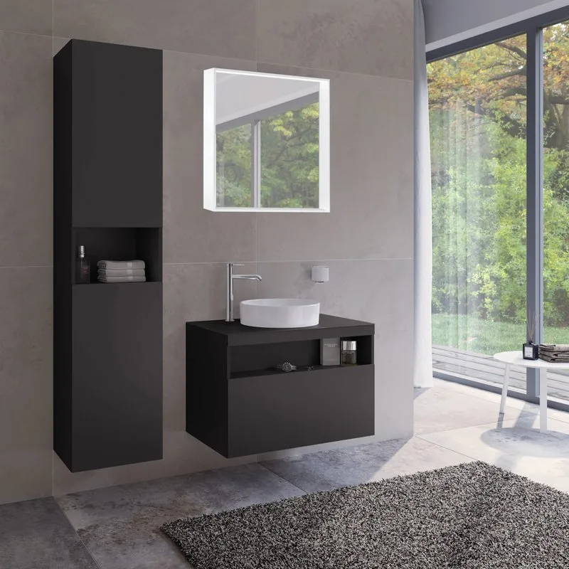 Шкаф-пенал для ванной Keuco Stageline 32831 L, вулканит Sancos — официальный сайт