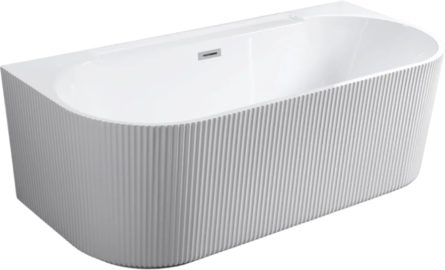 Акриловая ванна Esbano Aruba 170x80 см, пристенная, белая, со сливом-переливом, с донным клапаном Sancos — официальный сайт