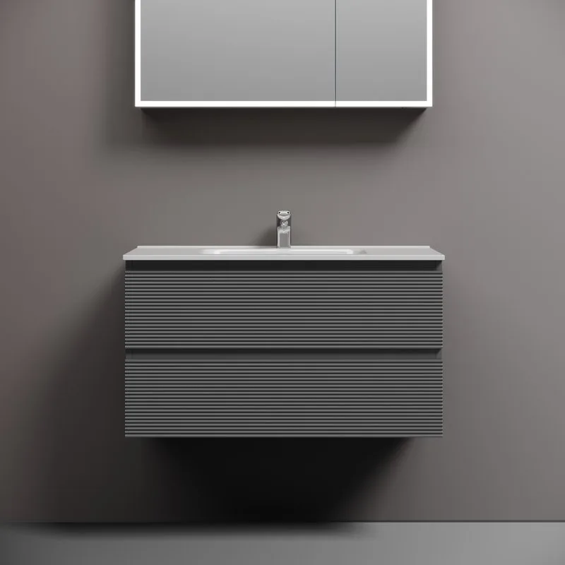 Тумба с раковиной Sancos Folk 90 grey soft, раковина CN7002 Sancos — официальный сайт